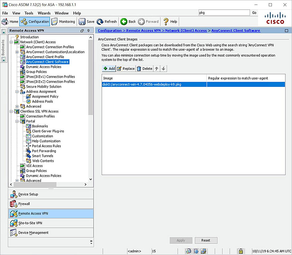 Screenshot of the Add AnyConnect Client done Image